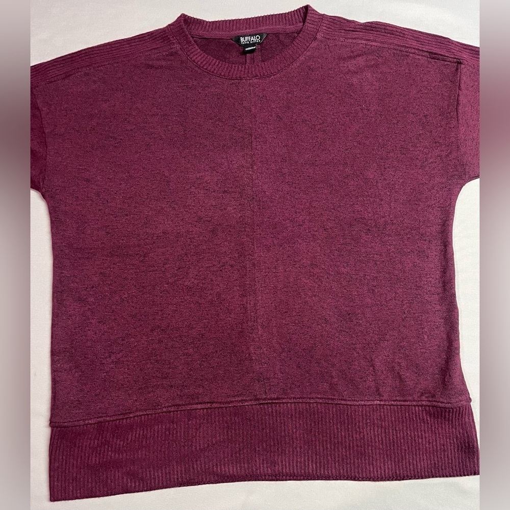 Buffalo David Bitton Long Sleeve Lightweight Maroon Knit Sweater NWOT - Picture 4 of 5